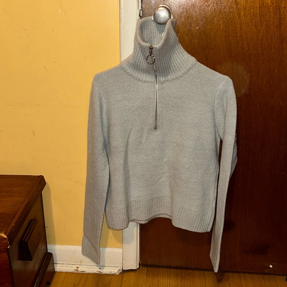 Cry Baby Zip Crew Neck Sweater